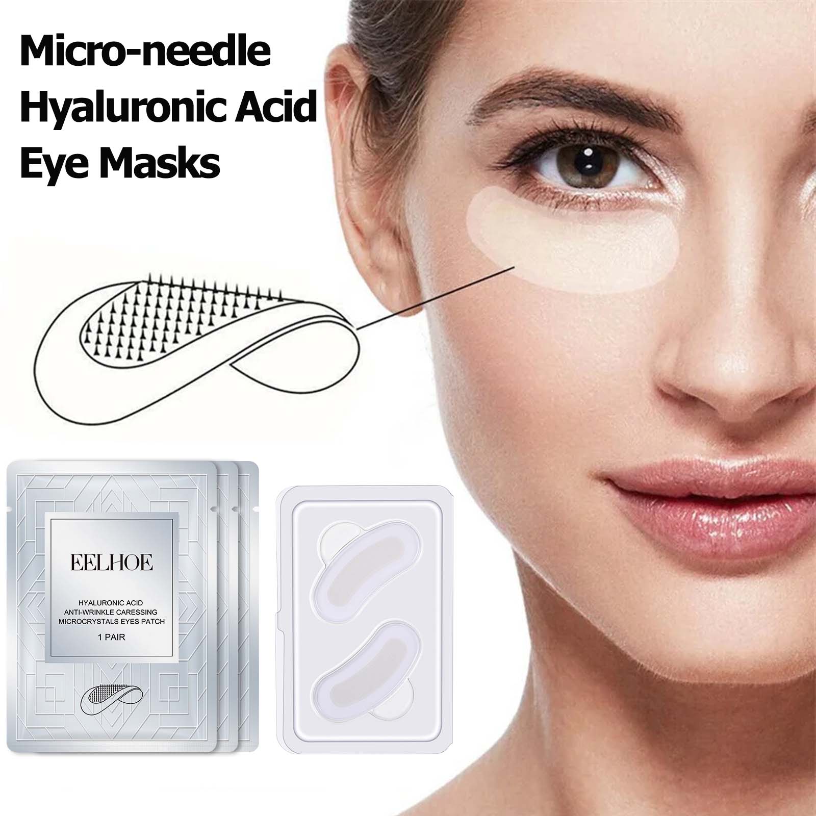 Microneedle Patch Eye - Micro-needle Eye Patch Hyaluronic Acid Anti-Wrinkle