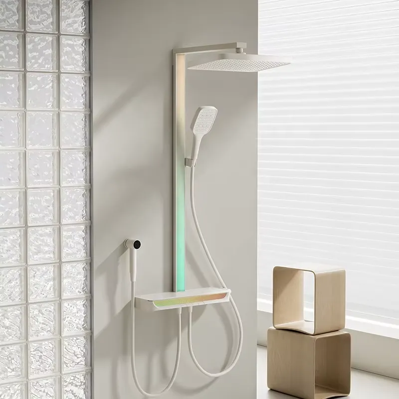 Spa & Wellness Paradies Braunschweig - Brass Digital Waterfall Shower Set Wall