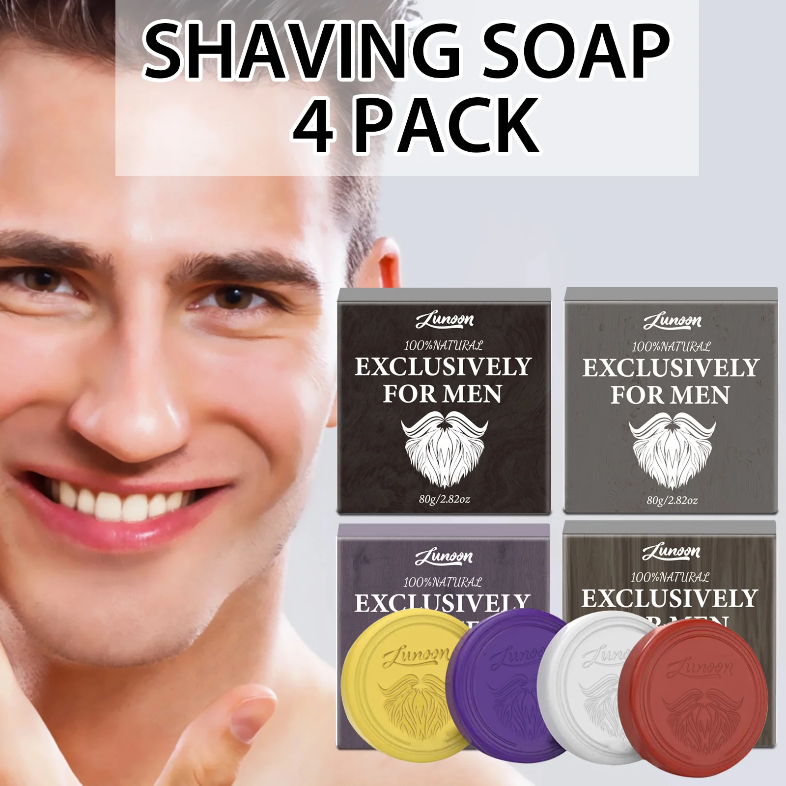 4/1pcs Mens Beard Shaving Soap - Hair Removal Cream review and price