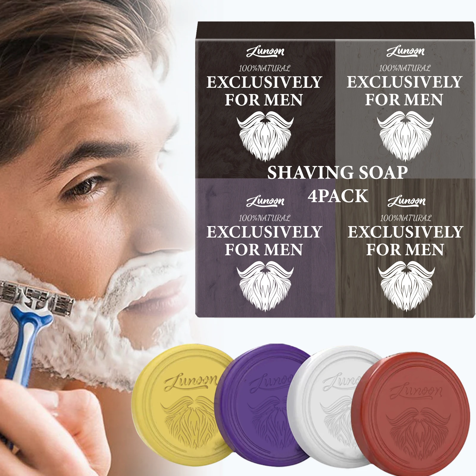 4/1pcs Mens Beard Shaving Soap - Hair Removal Cream review and price