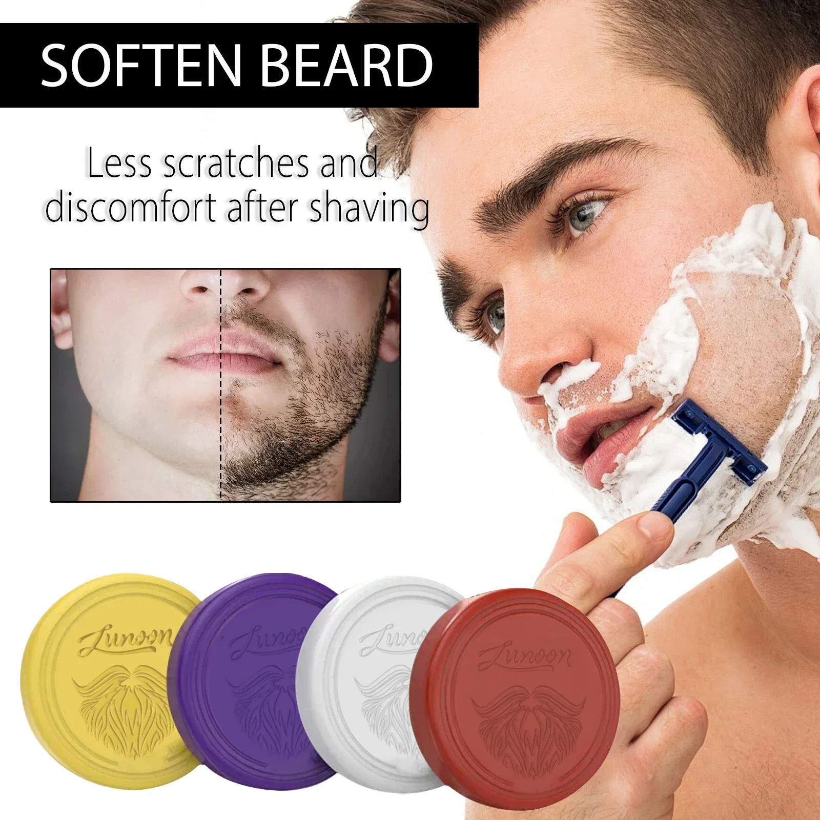 4/1pcs Mens Beard Shaving Soap - Hair Removal Cream review and price